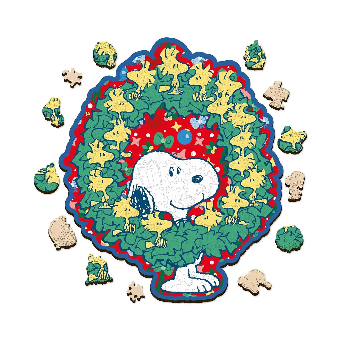 A colorful wooden jigsaw puzzle