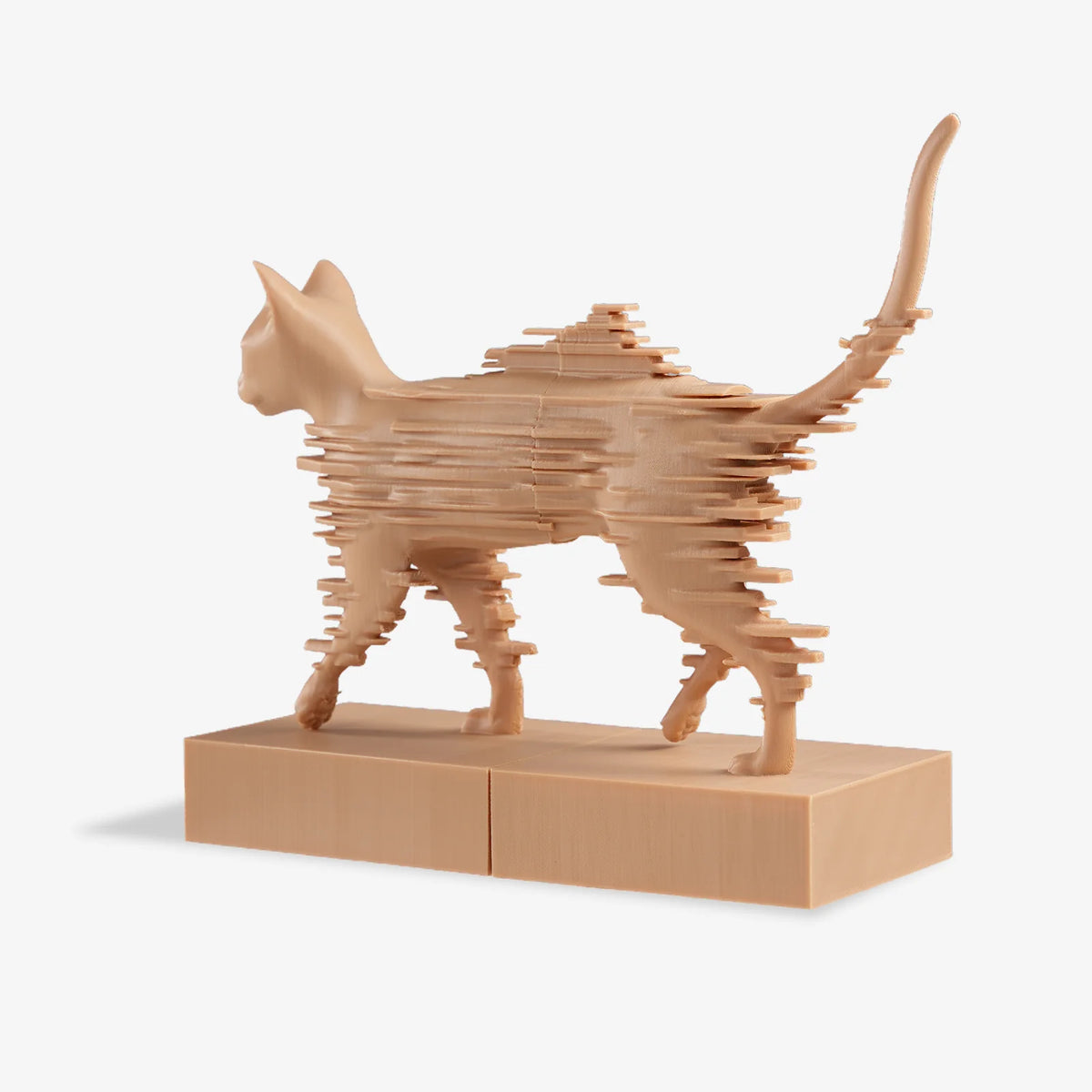 3D tištěná socha Glitchy Cat
