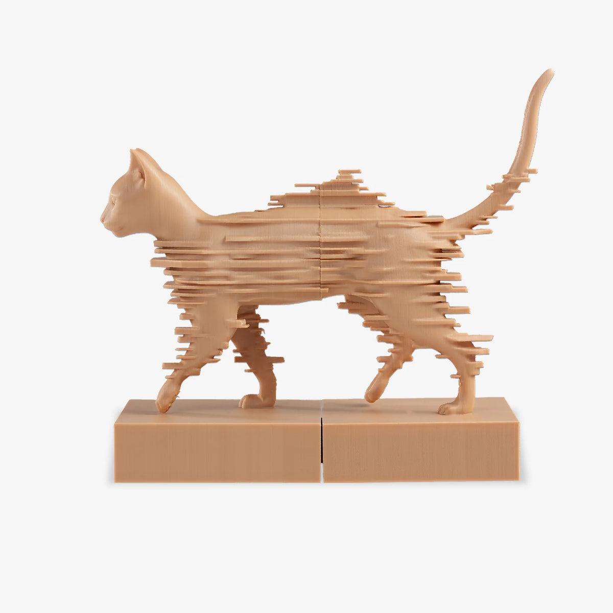 3D tištěná socha Glitchy Cat