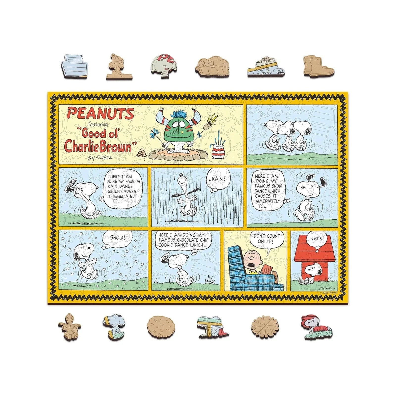 good ol comic wooden puzzle set
