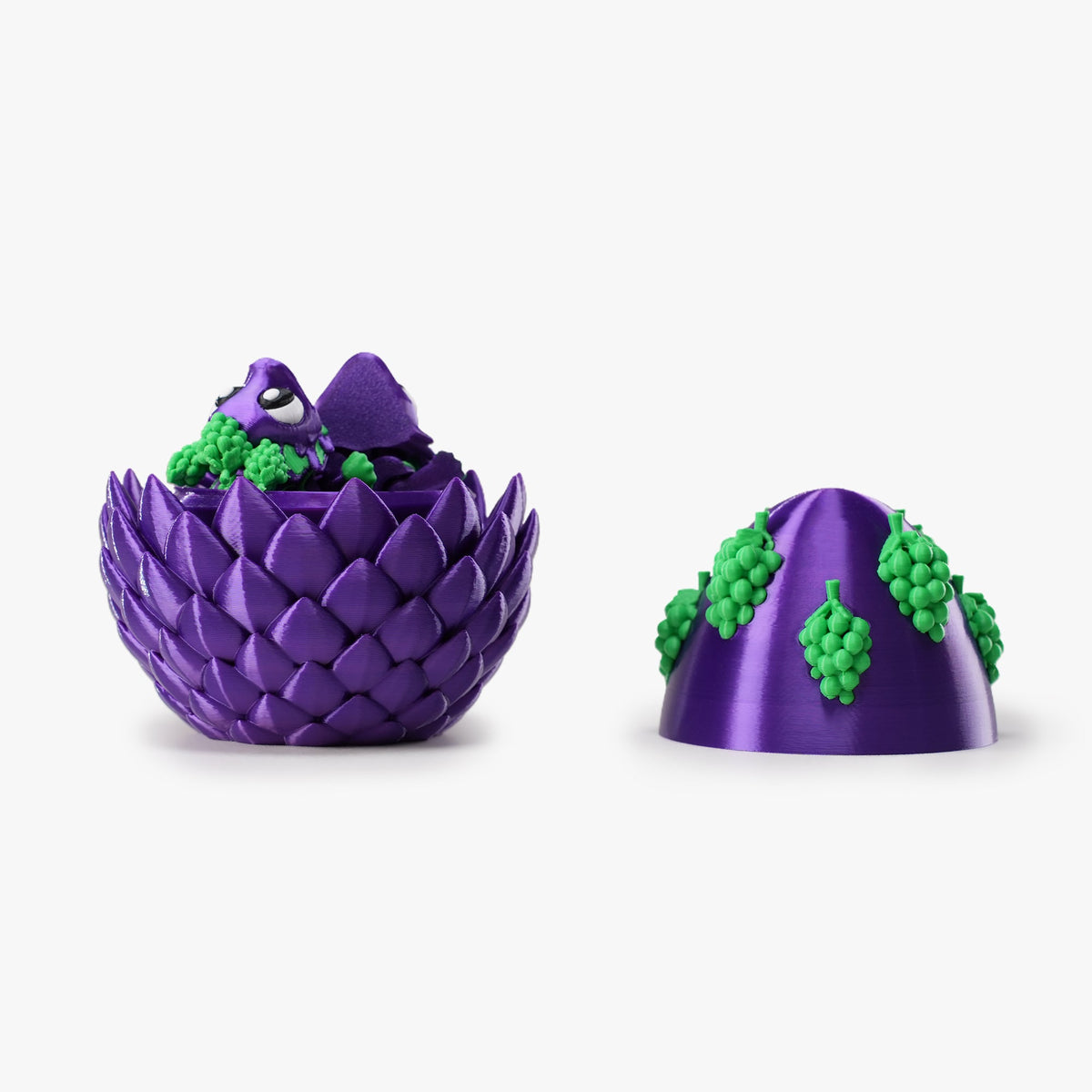 Opened Grapes 3D Printed Dragon Egg with mini dragons inside
