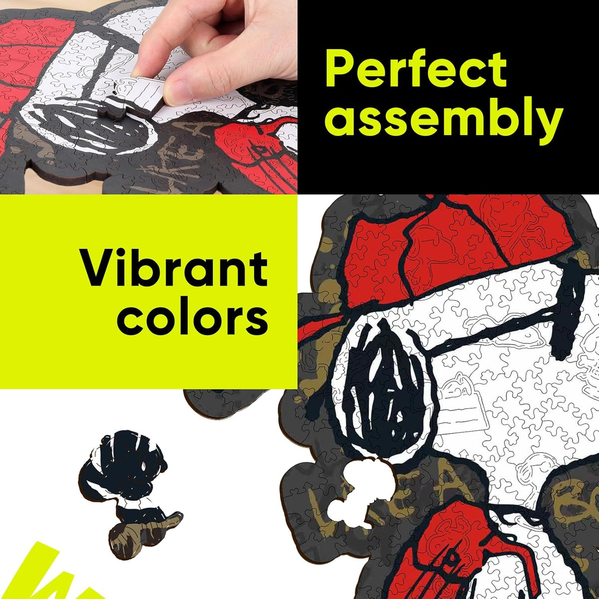 Vibrant colors and perfect puzzle assembly