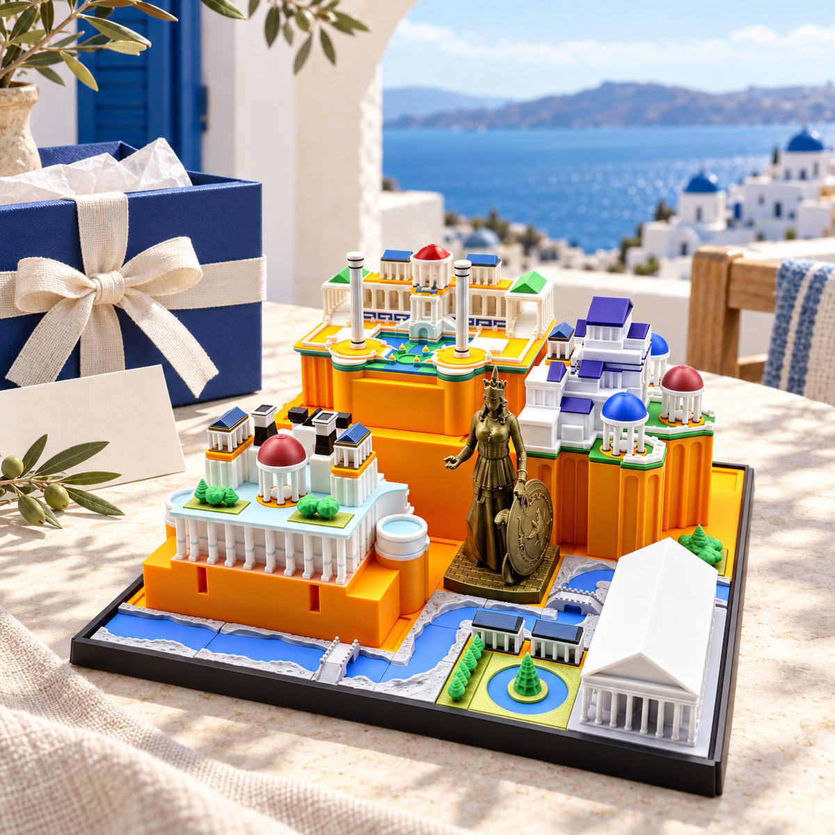 Greek Aegean Miniature City Model