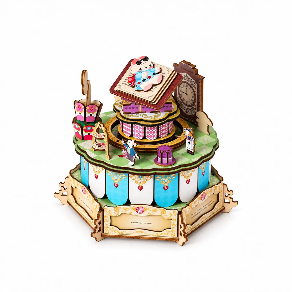 Alice's Wonderland DIY Music Box 3D Wooden Puzzle