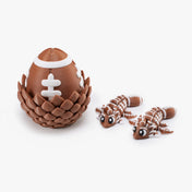 American Baseball dragon egg with two mini dragons