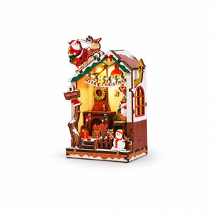 Christmas House Fridge Magnet 3D Wooden Puzzle