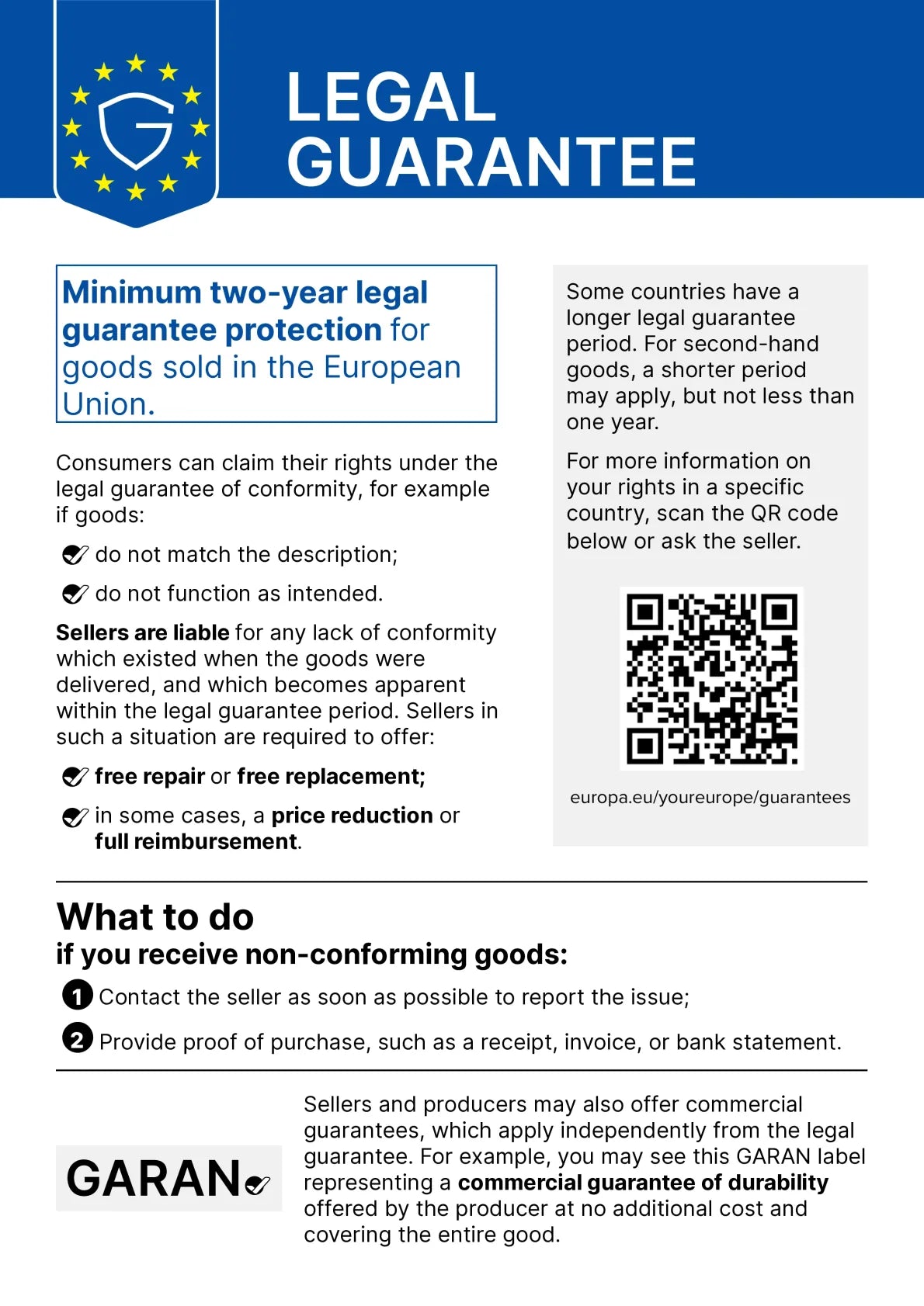 Your Legal Guarantee Rights