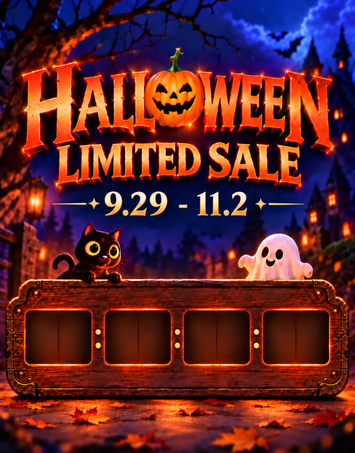 Halloween limited sale, 9.29 to 11.2