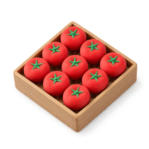 3D Printed Tomato Food Clicker Fidget