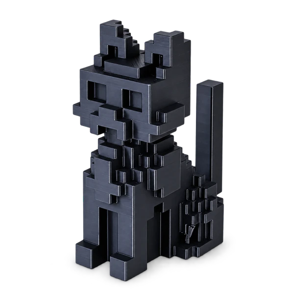 Pixel Cat 3D Printed Figurine