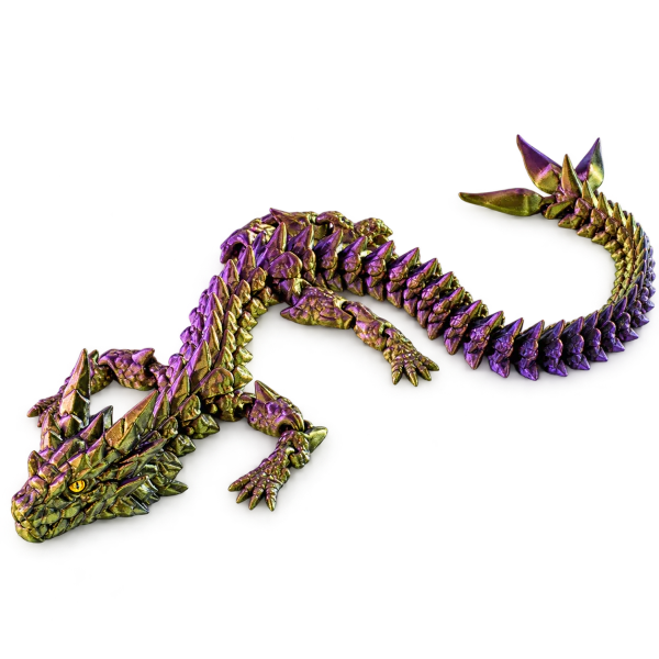 Matte 3D Printed Articulated Dragon